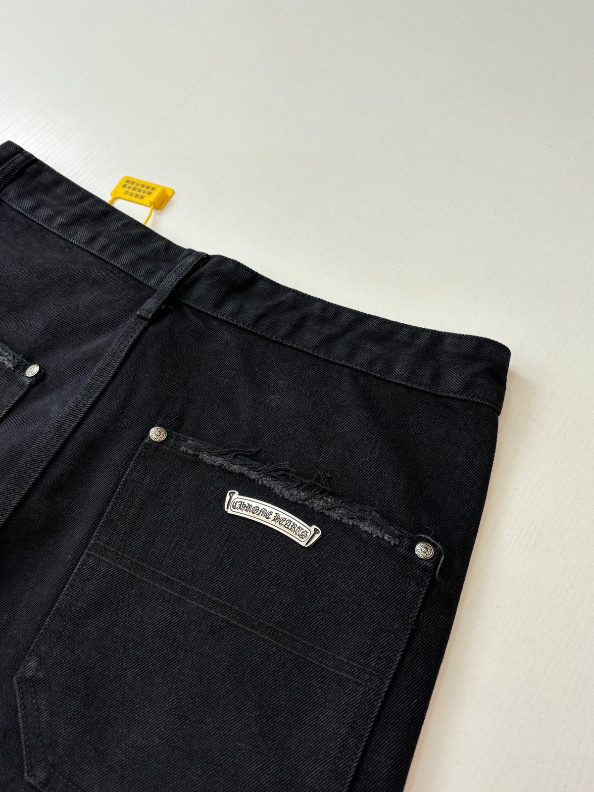Chrome Hearts Cross Distressed Denim Shorts