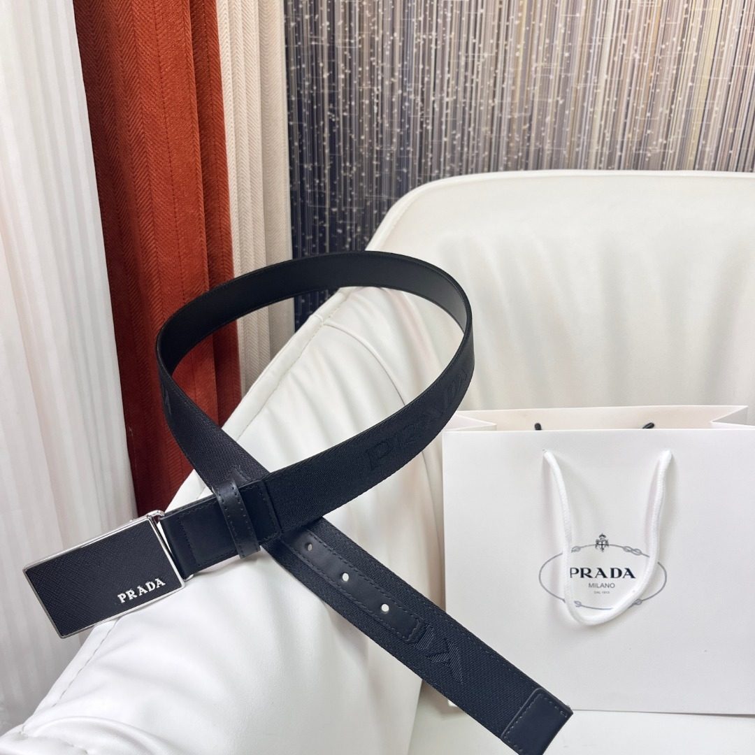 Prada Saffiano Leather Men's Belt