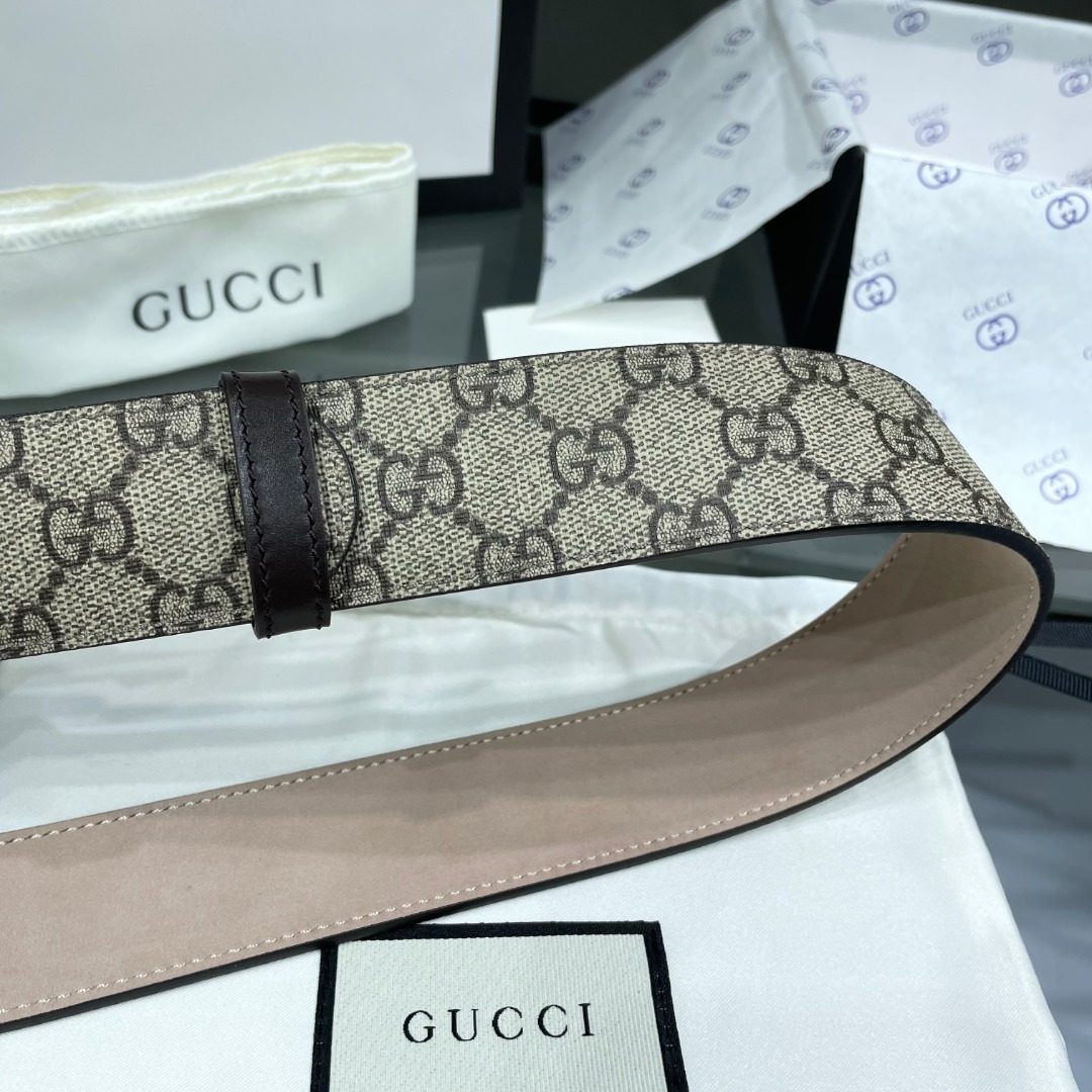 Gucci GG Supreme Canvas Leather Belt