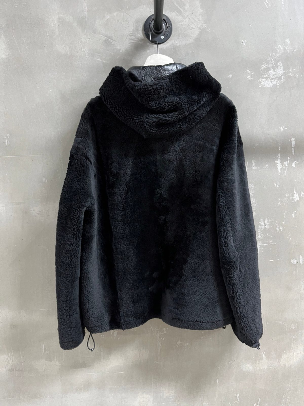 Black Fleece Hoodie Pullover Jacket