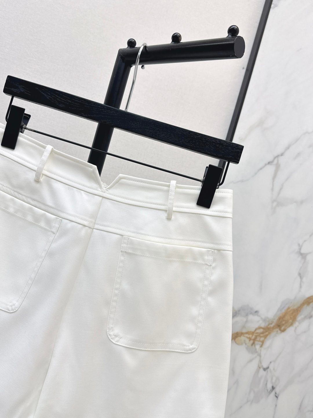 White Cotton Utility Shorts