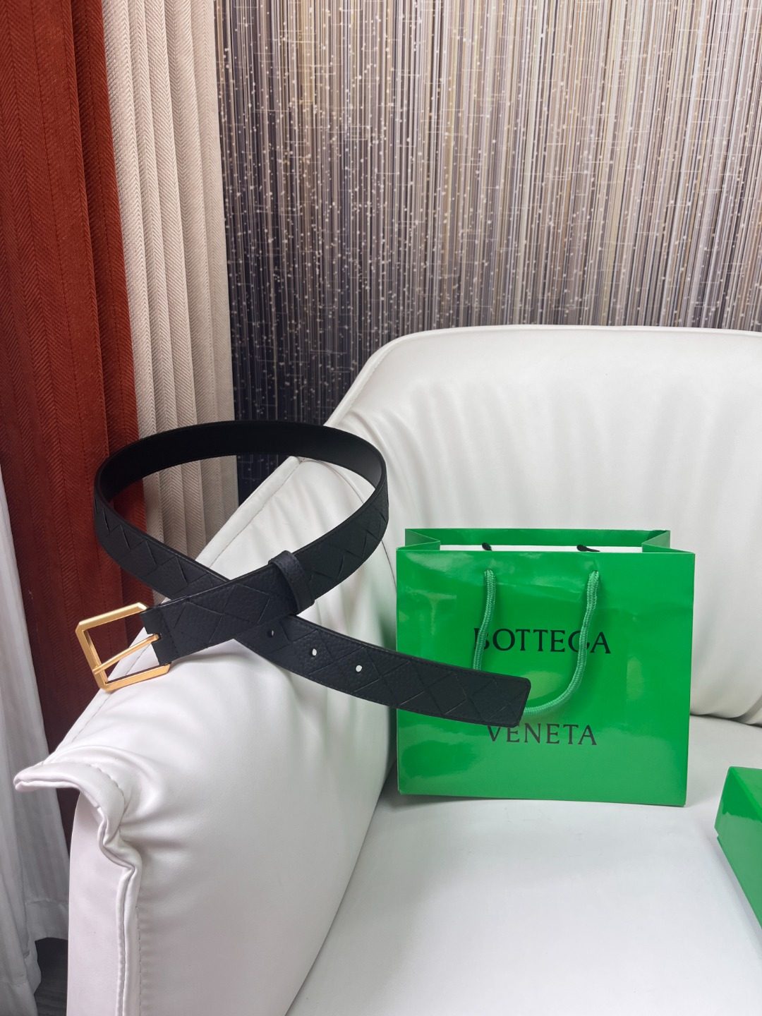 Bottega Veneta Intrecciato Leather Belt