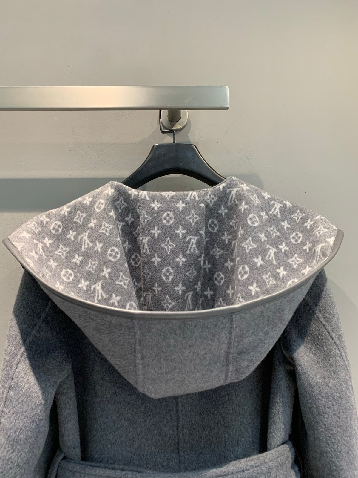 Louis Vuitton Monogram Wool Hooded Coat