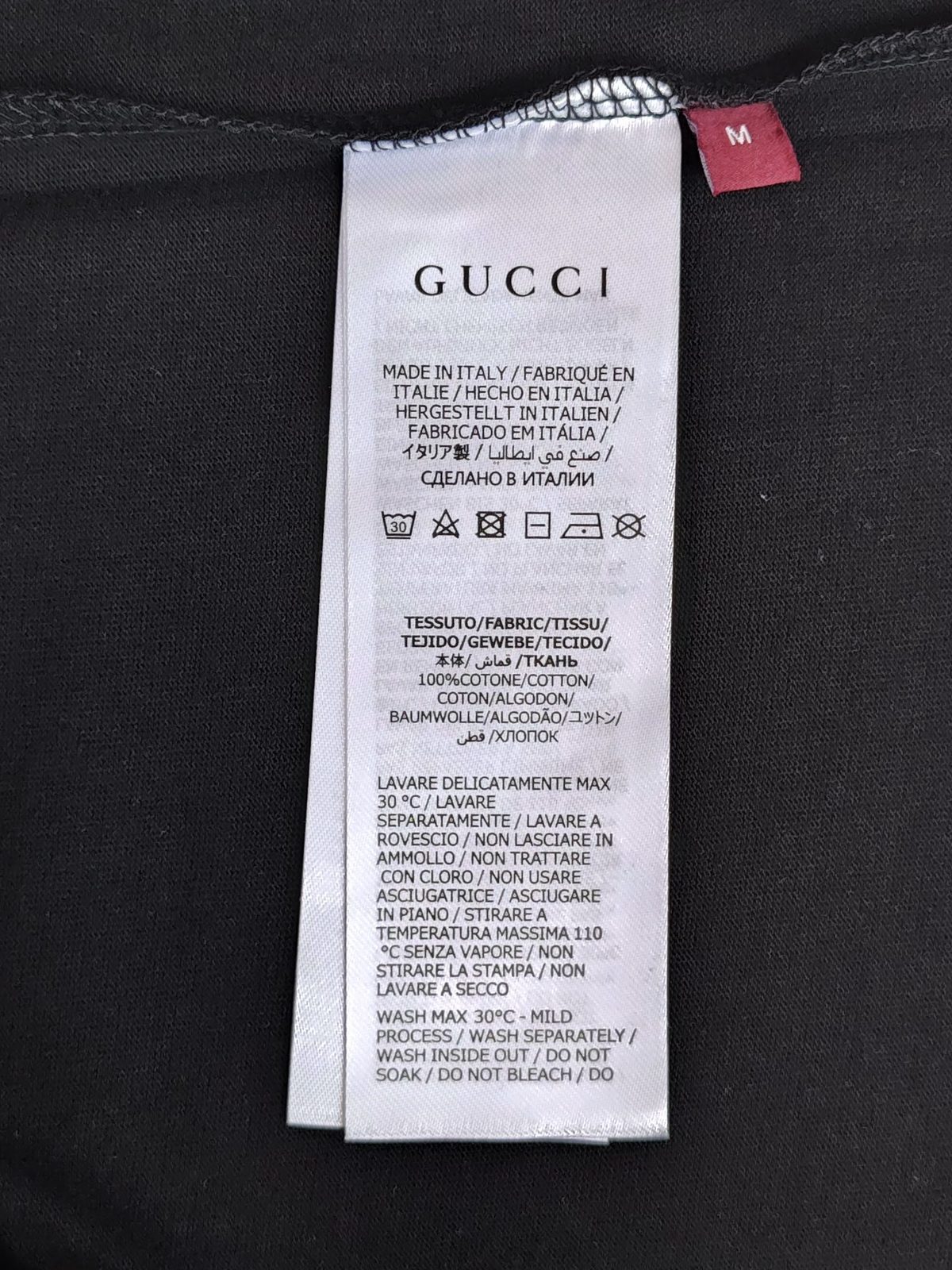 Gucci Yellow Rose Embroidered Black T-Shirt