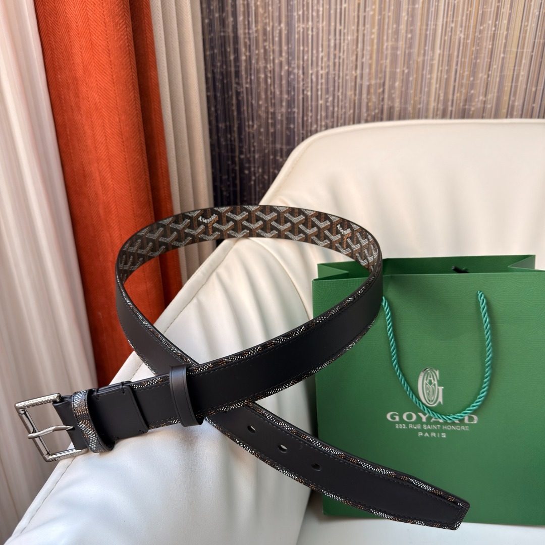 Goyard Monogram Canvas Leather Belt