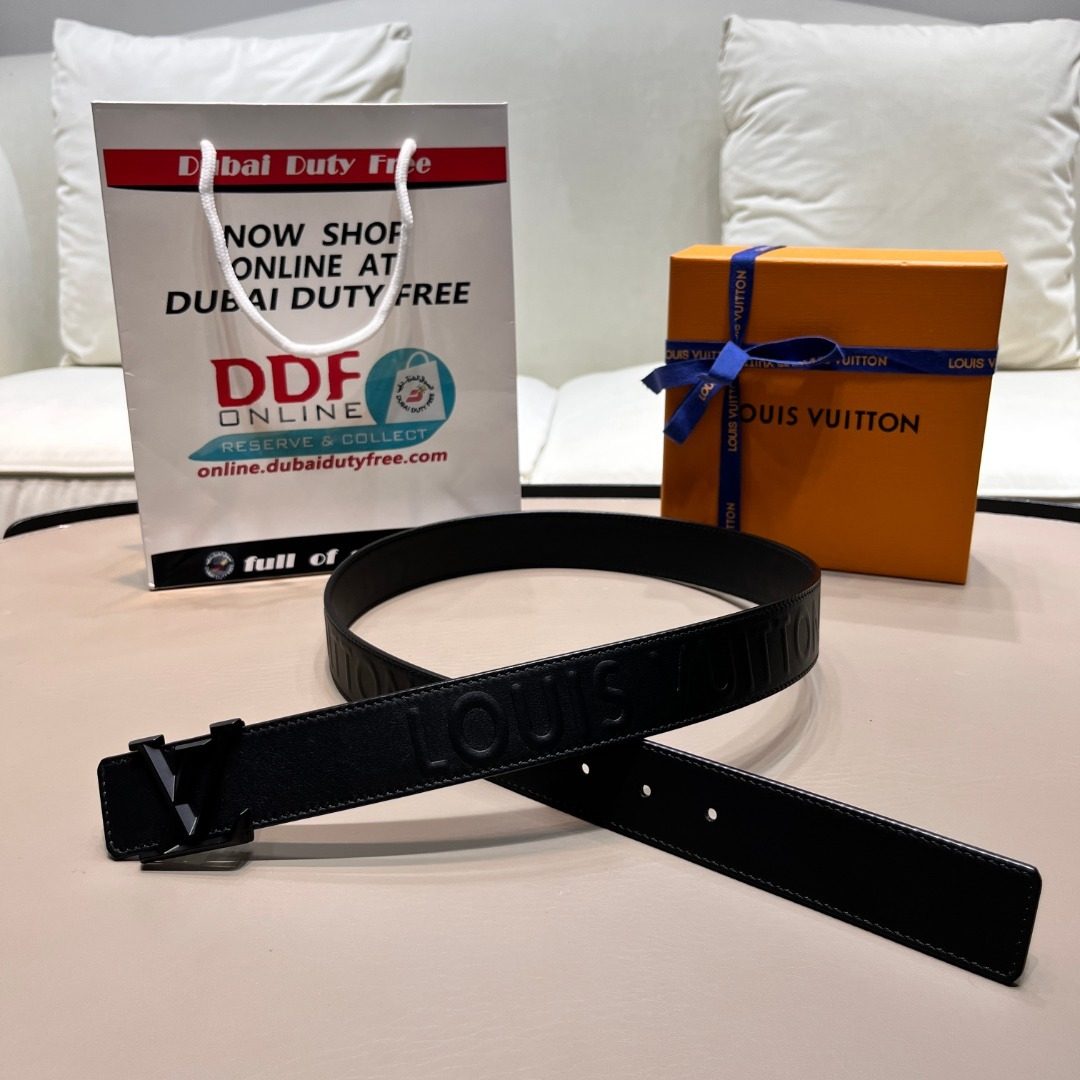 Louis Vuitton Black Leather Belt