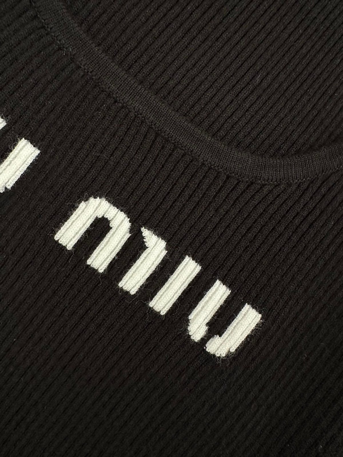 Ribbed Knit Crewneck Sweater with Stripe Detail