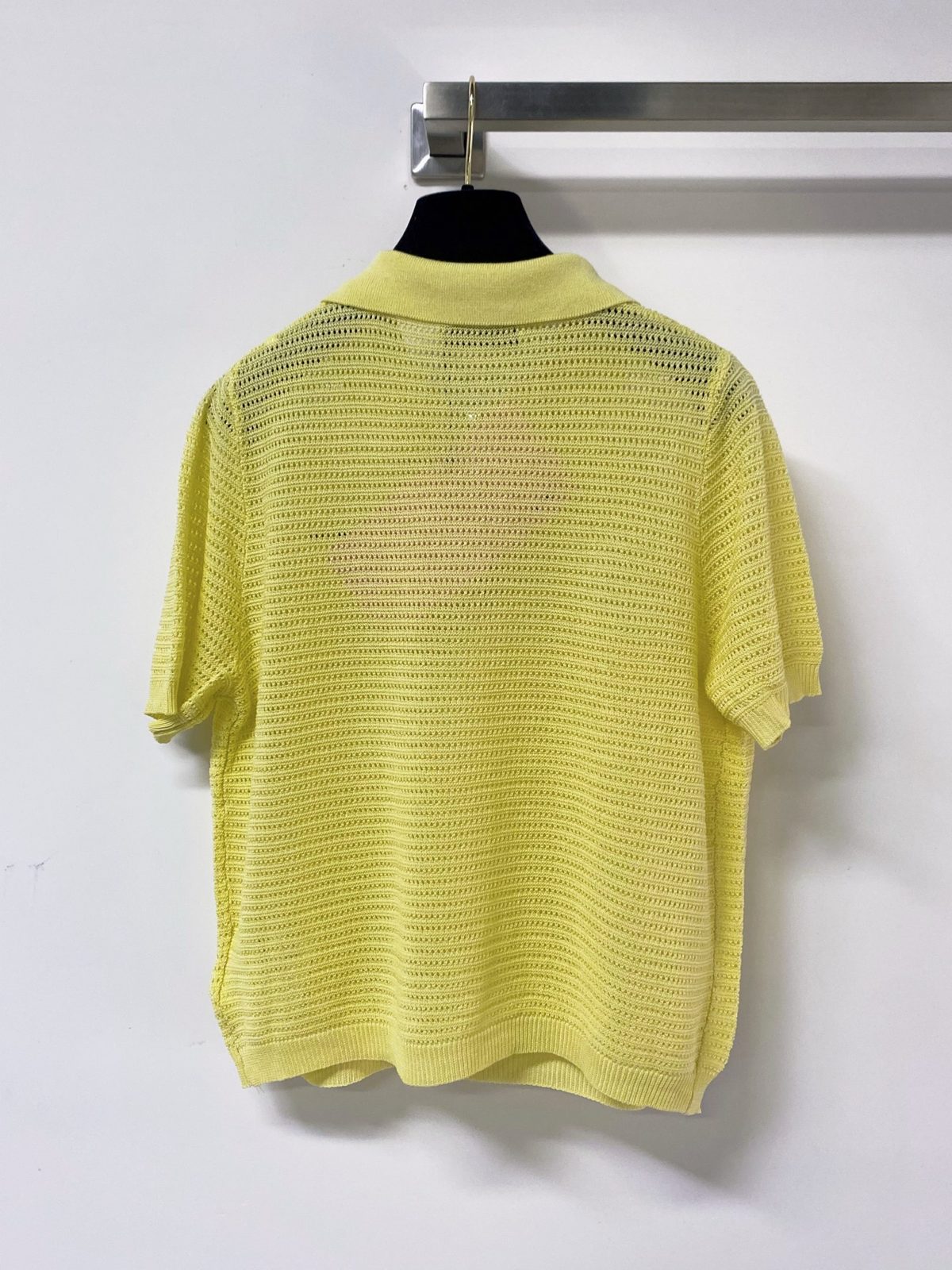 Miu Miu Knit Polo Shirt Yellow