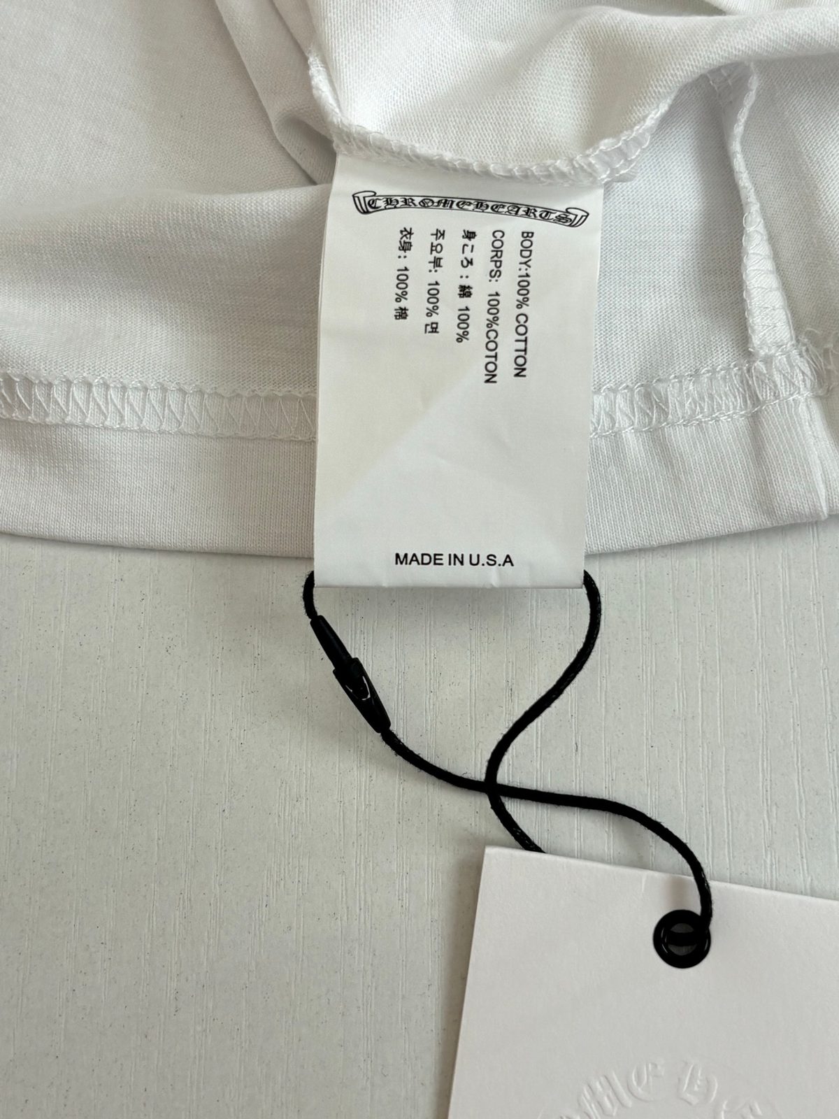Chrome Hearts Pink Logo White T-Shirt
