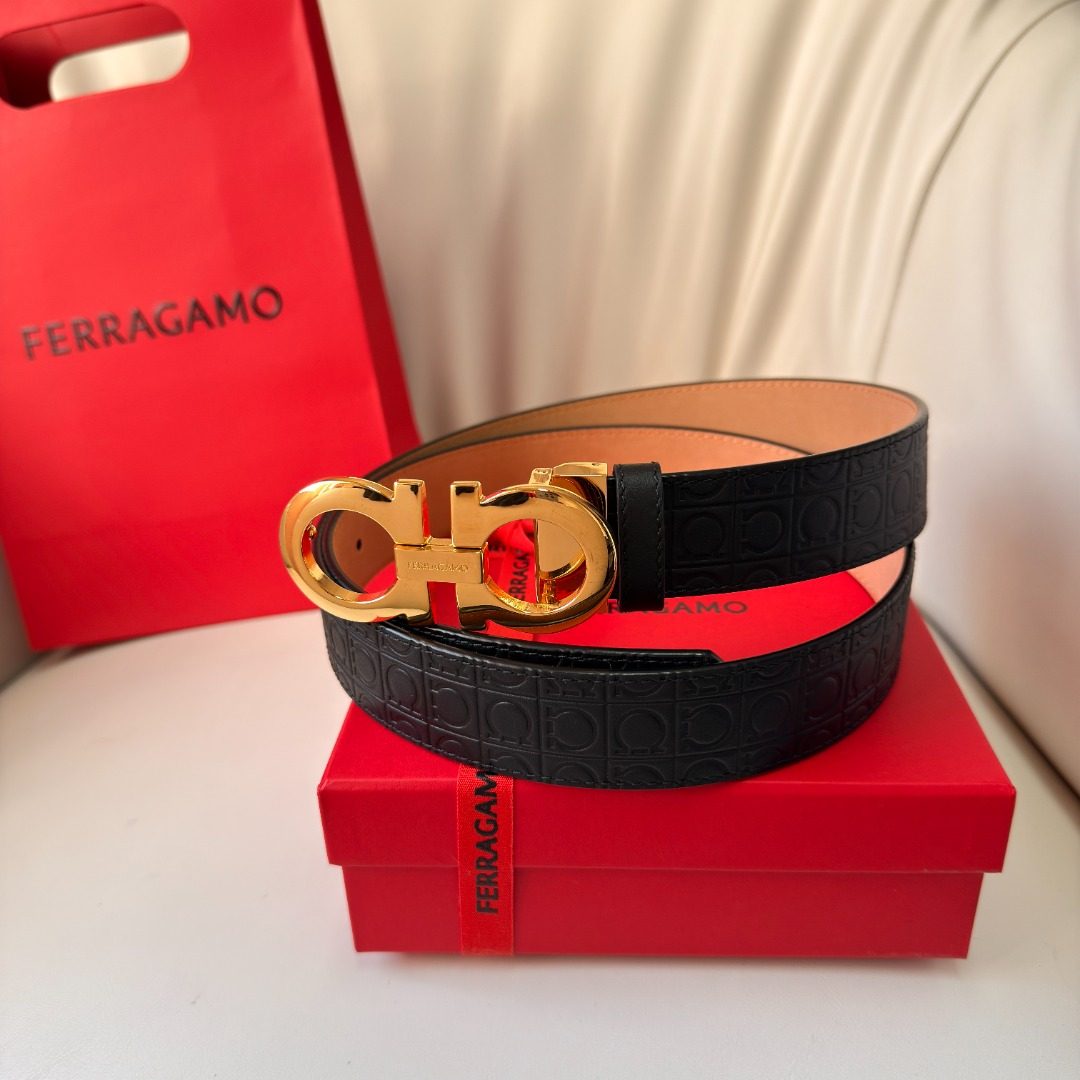 Ferragamo Gancini Reversible Leather Belt