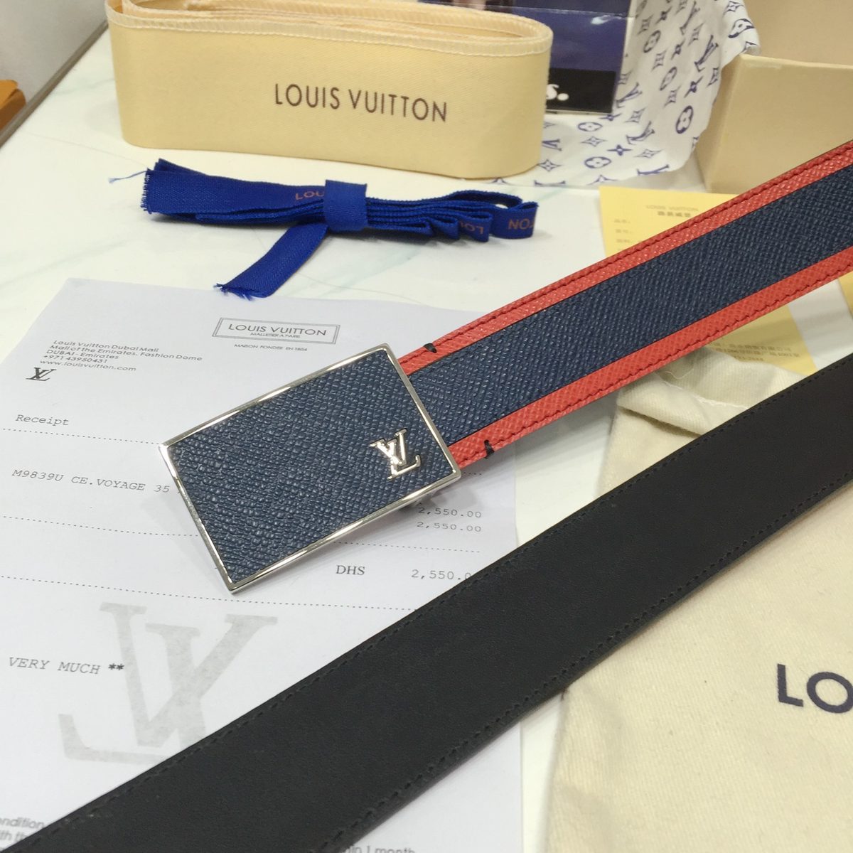 Louis Vuitton Voyage Reversible Canvas Belt