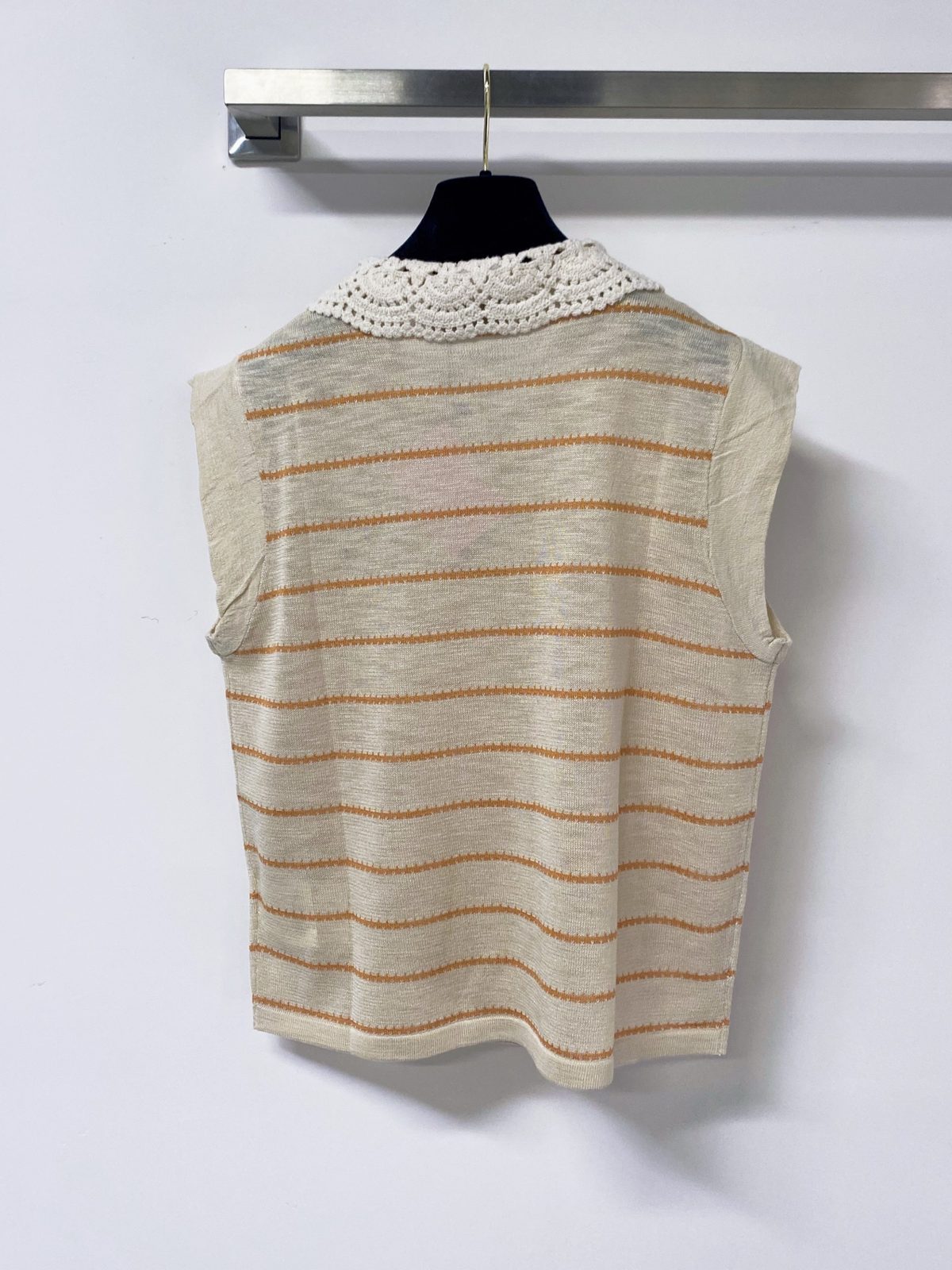 Miu Miu Striped Knit Polo Vest