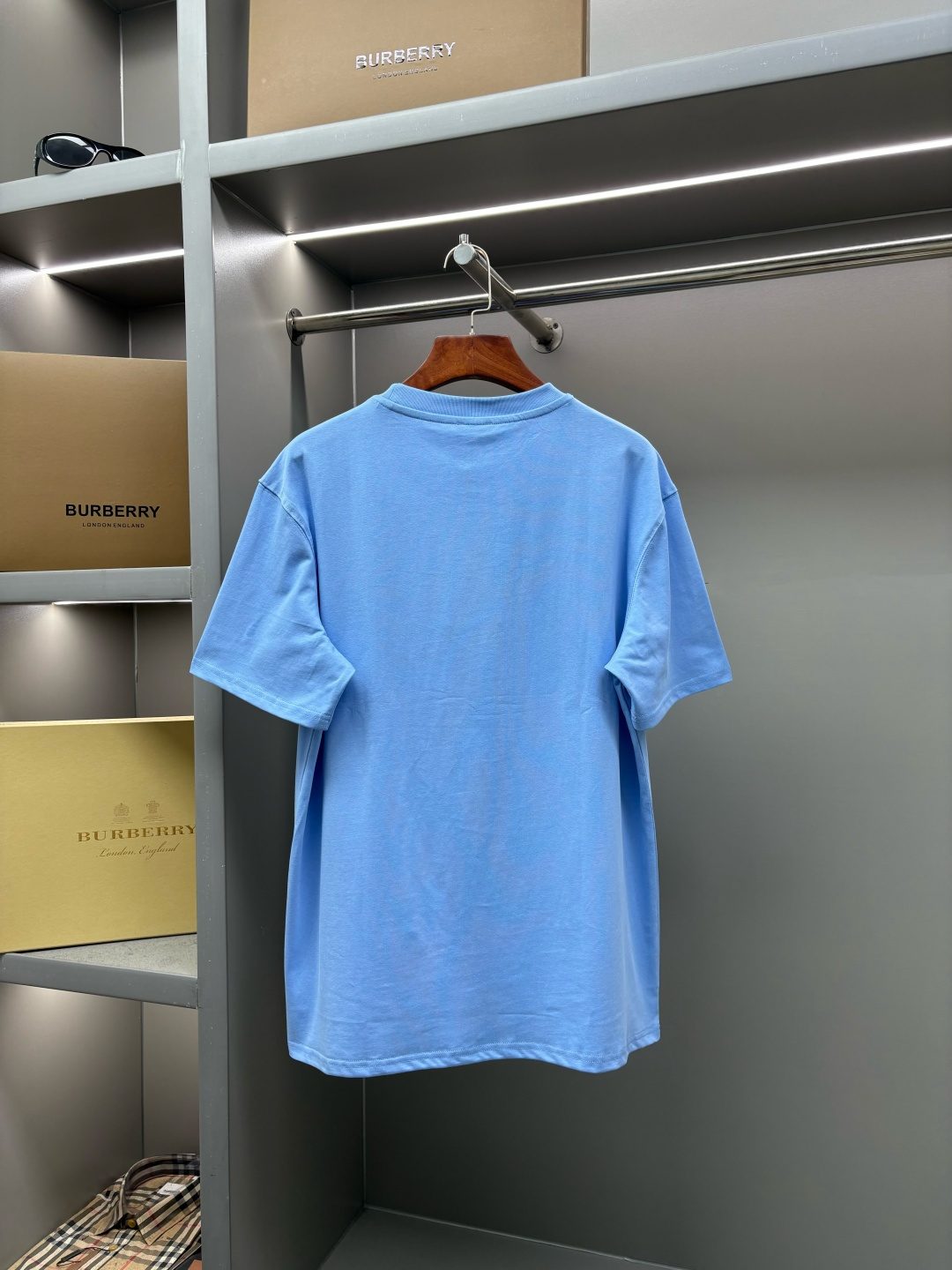 Burberry Logo Embroidered Cotton T-Shirt