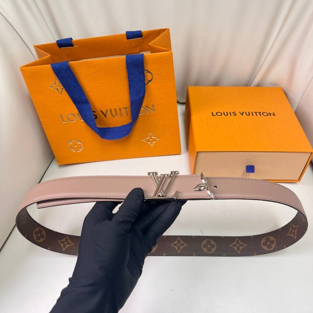 Louis Vuitton Monogram Canvas Belt with LV Buckle