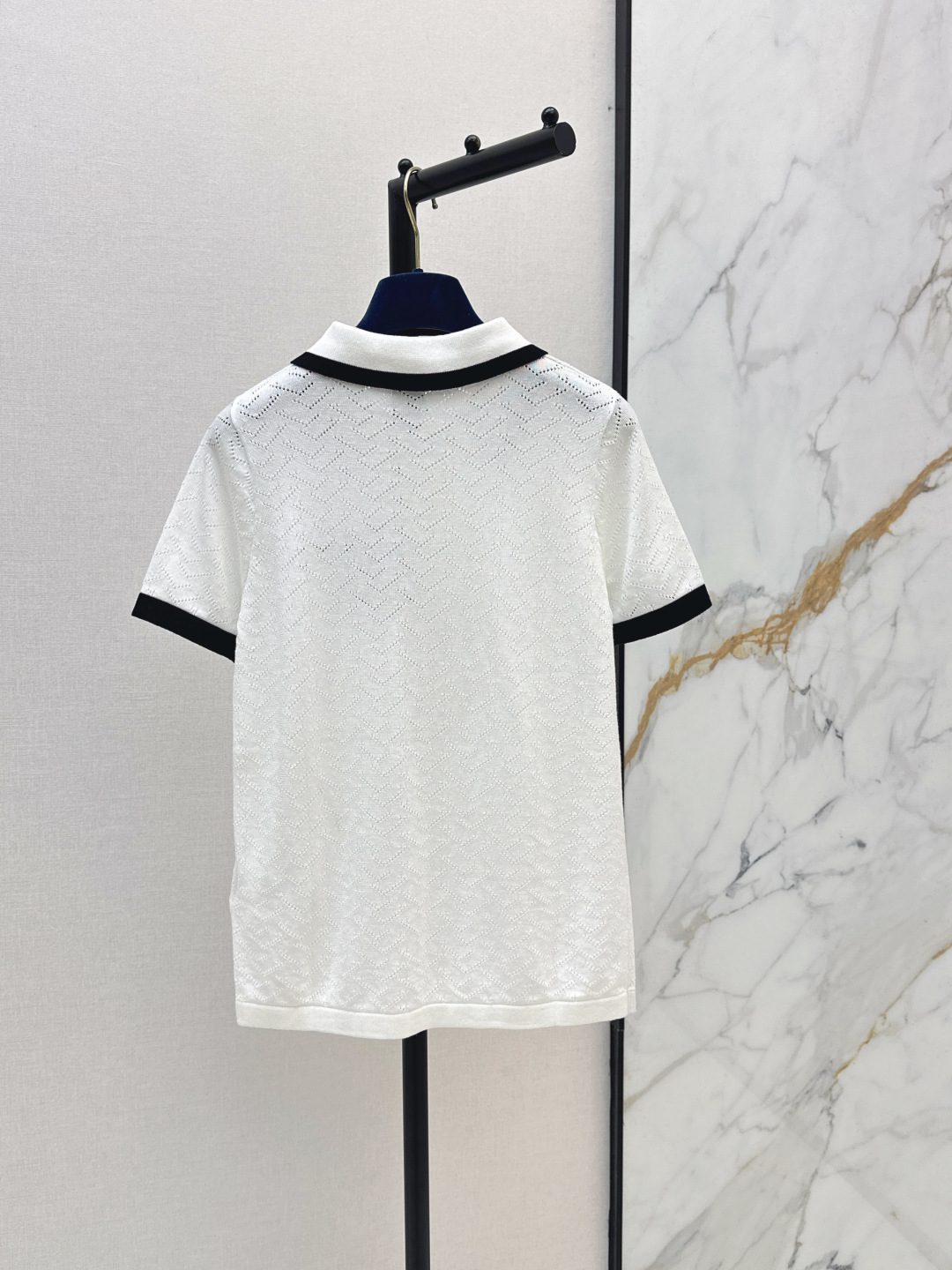 Louis Vuitton Monogram Polo Shirt White Black