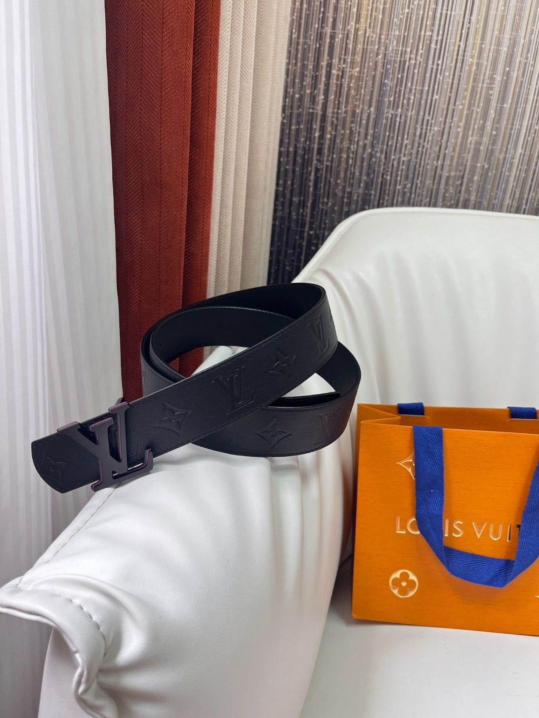 Louis Vuitton Monogram Embossed Leather Belt