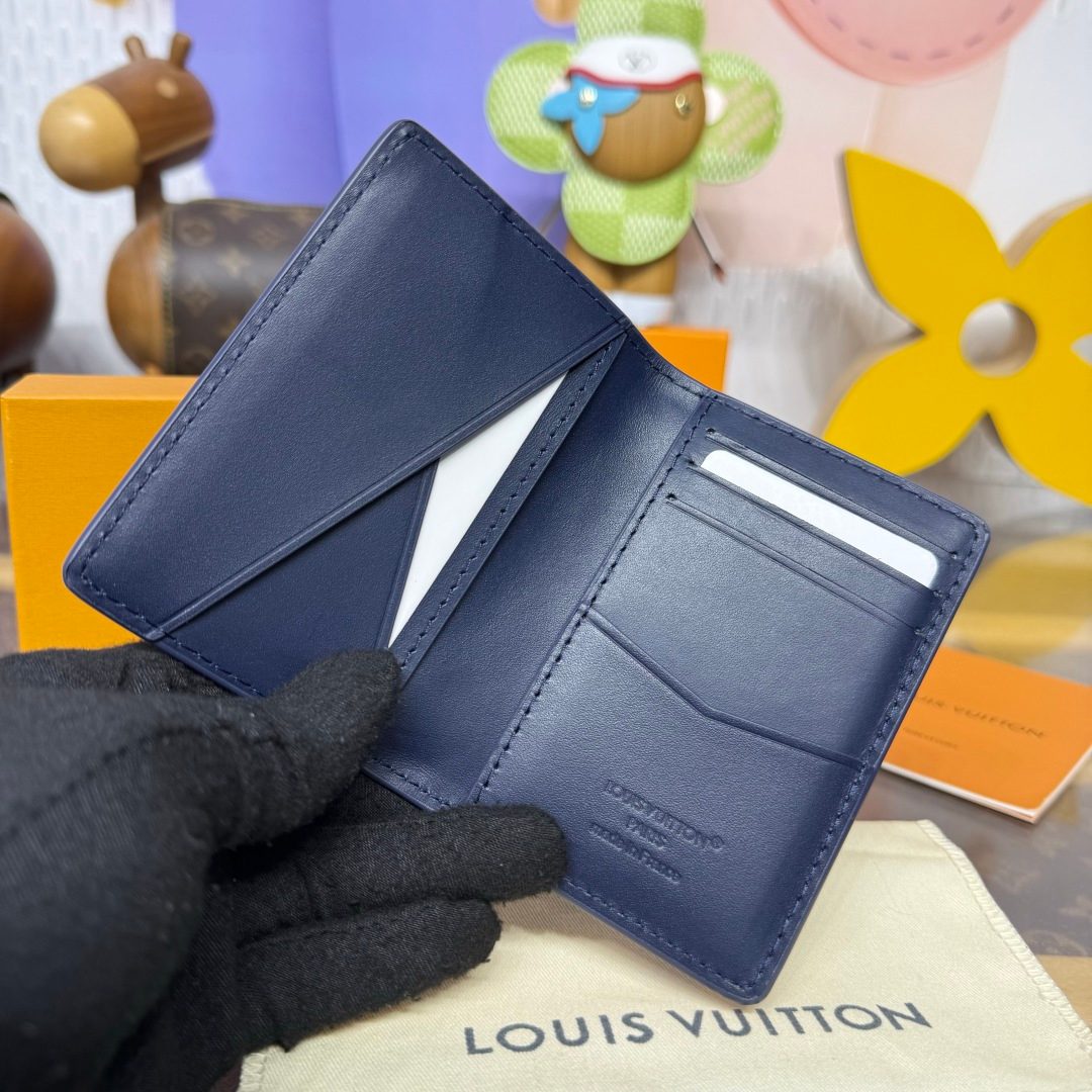 Louis Vuitton Monogram Navy Leather Wallet