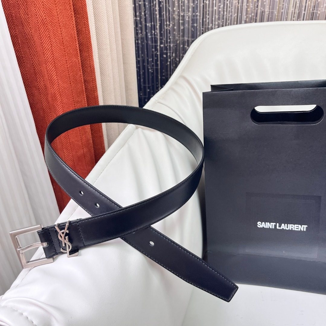 Saint Laurent YSL Leather Belt