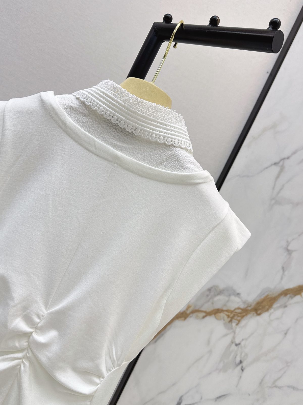 Miu Miu White Ruched Mini Dress