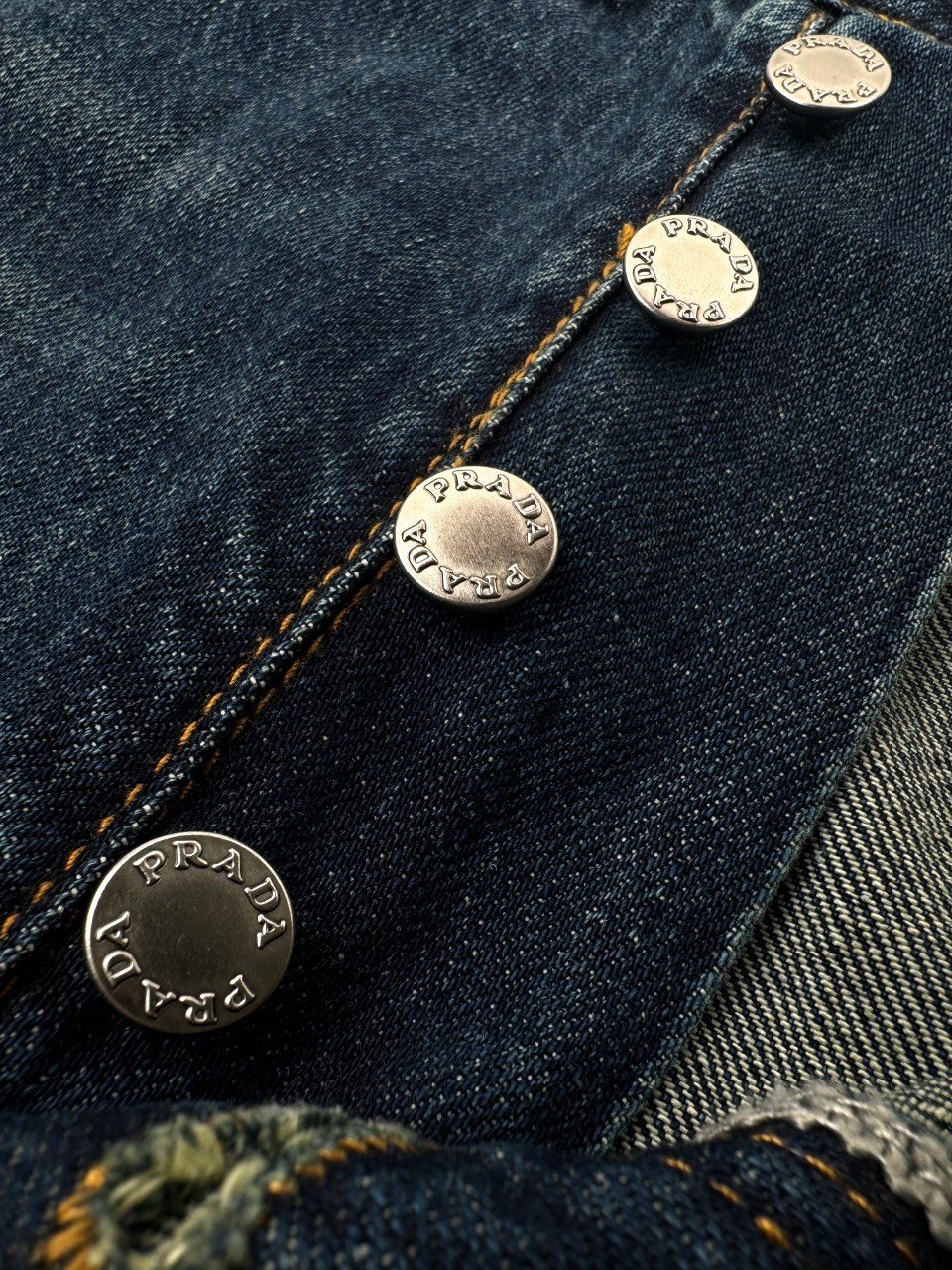 Prada Triangle Logo Denim Jeans