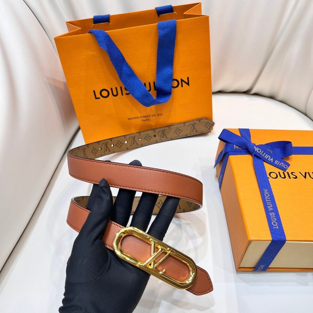 Louis Vuitton Monogram Canvas Leather Belt