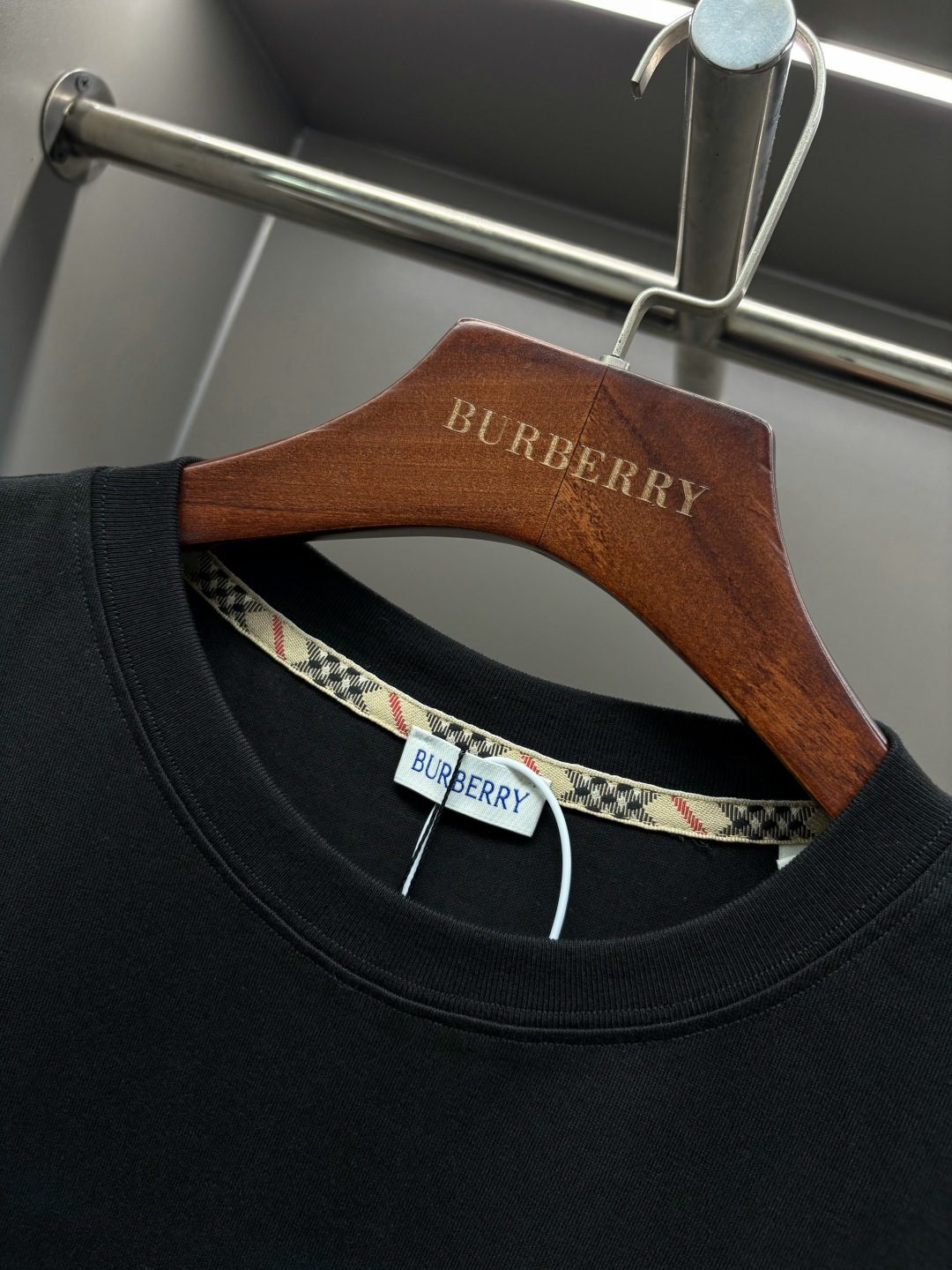 Burberry Vintage Check Crewneck T-Shirt Black