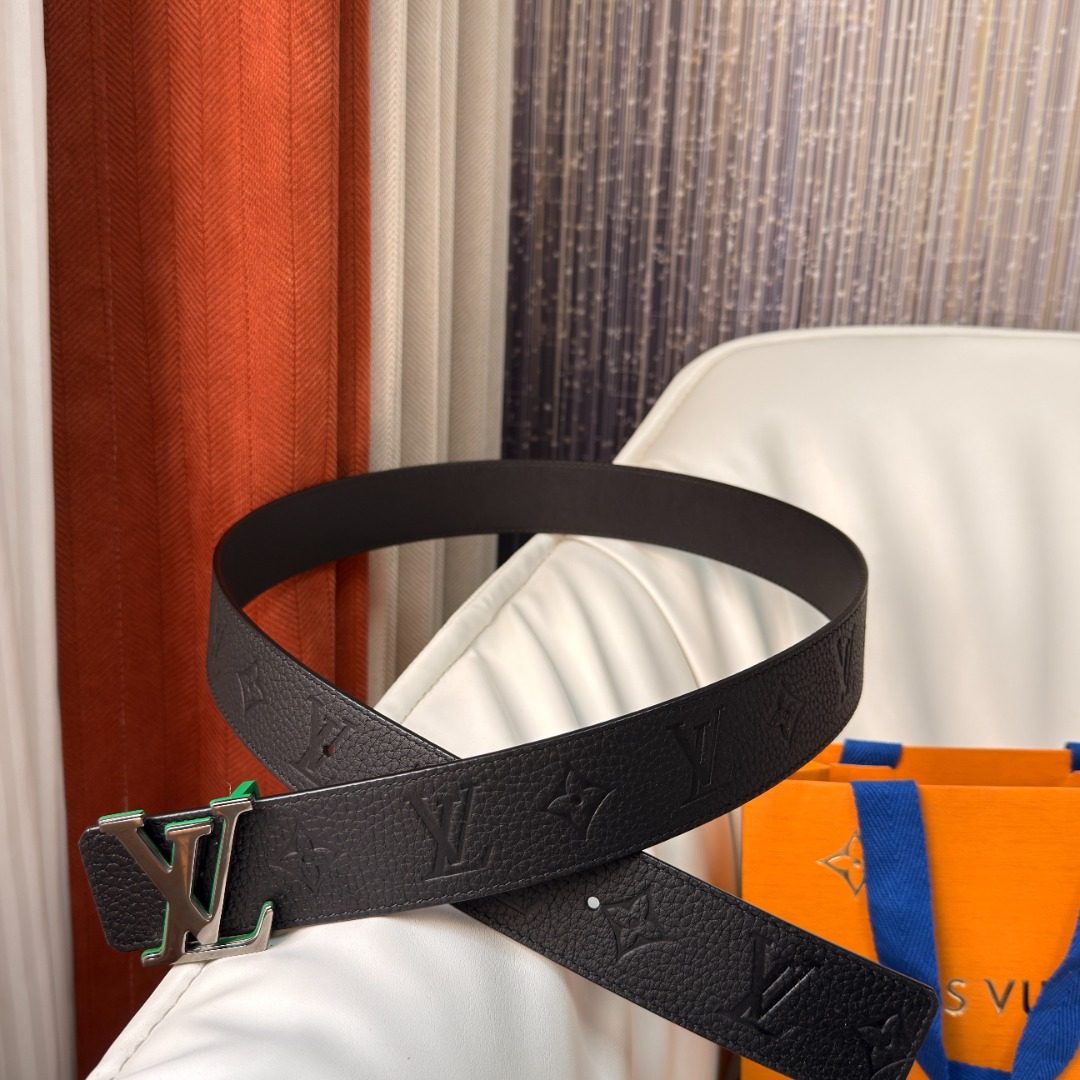 Louis Vuitton Monogram Black Leather Belt