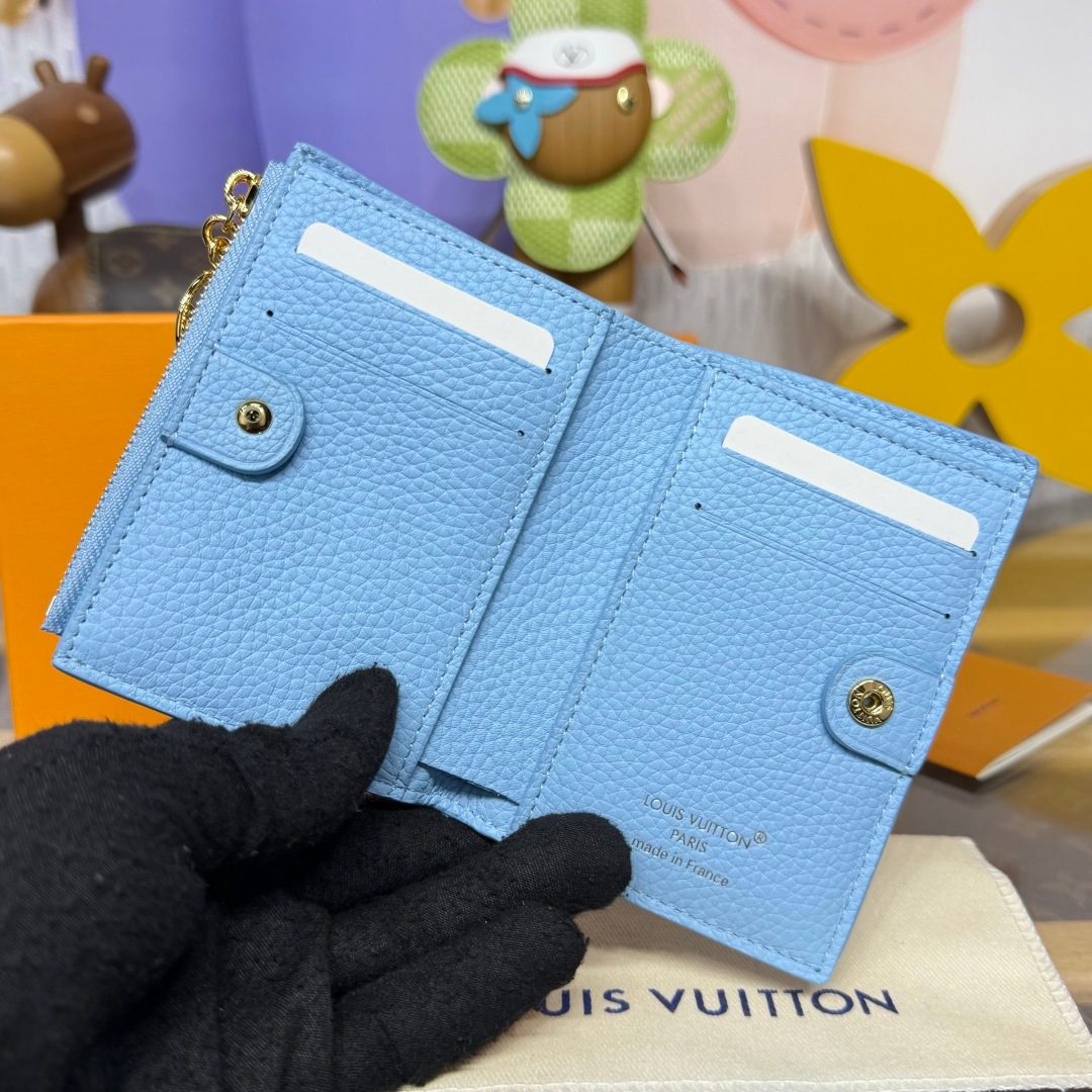 Louis Vuitton Monogram Compact Wallet Bleu Ciel