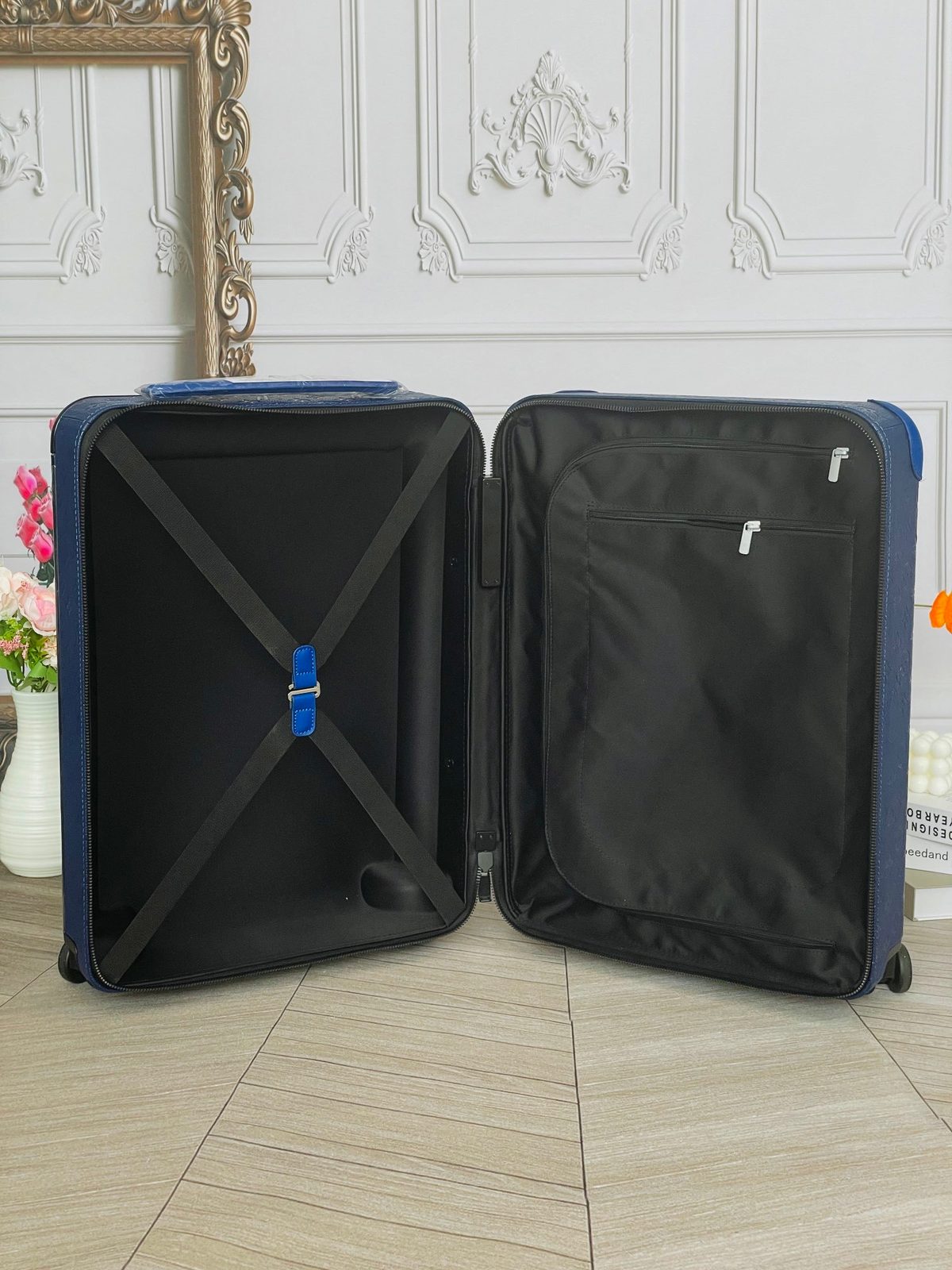 Louis Vuitton Monogram Carry-On Suitcase Blue