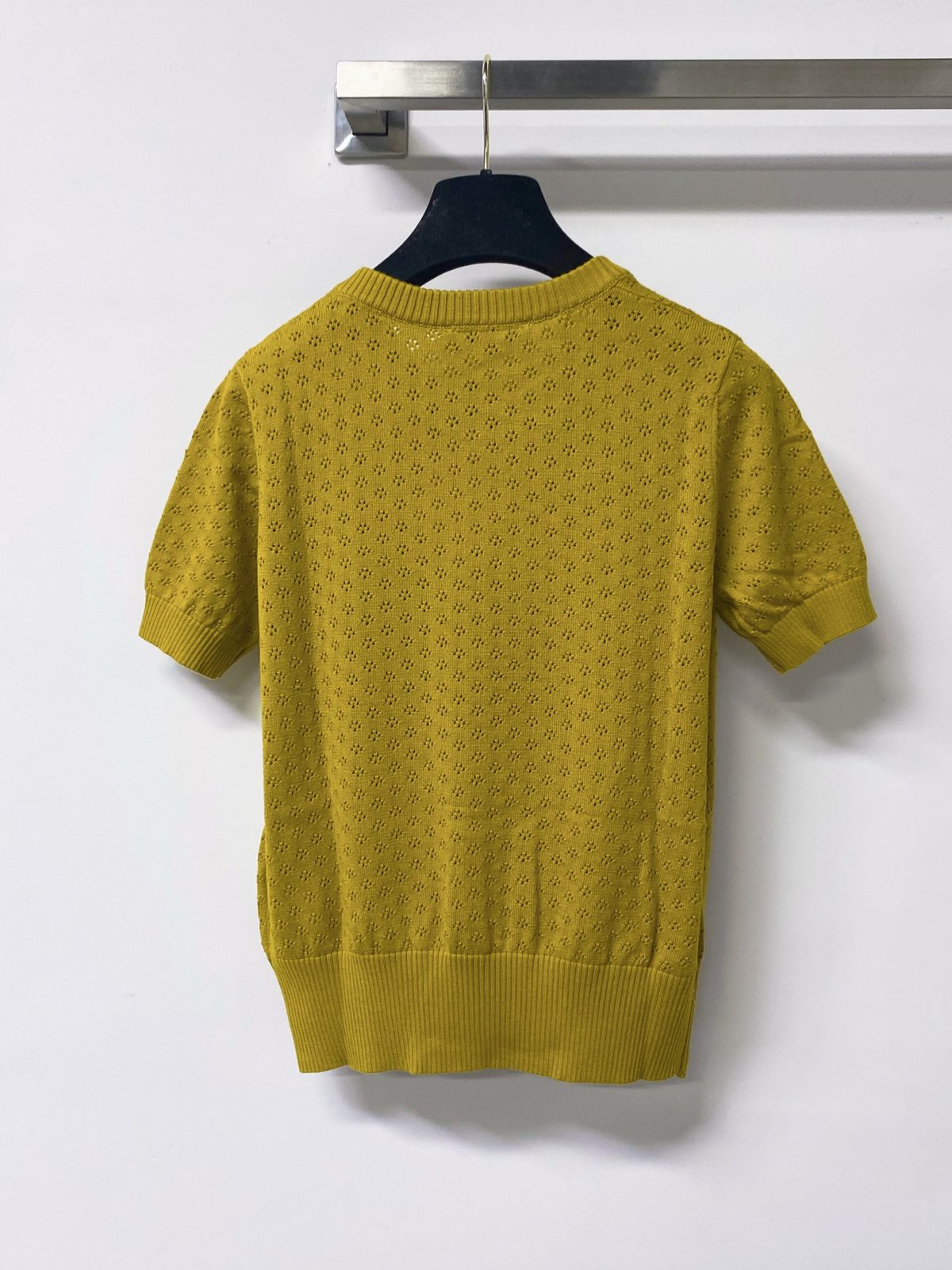 Miu Miu Short-Sleeve Knit T-Shirt