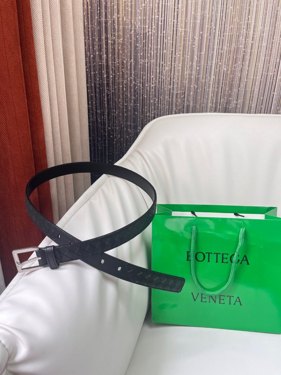 Bottega Veneta Intrecciato Leather Belt