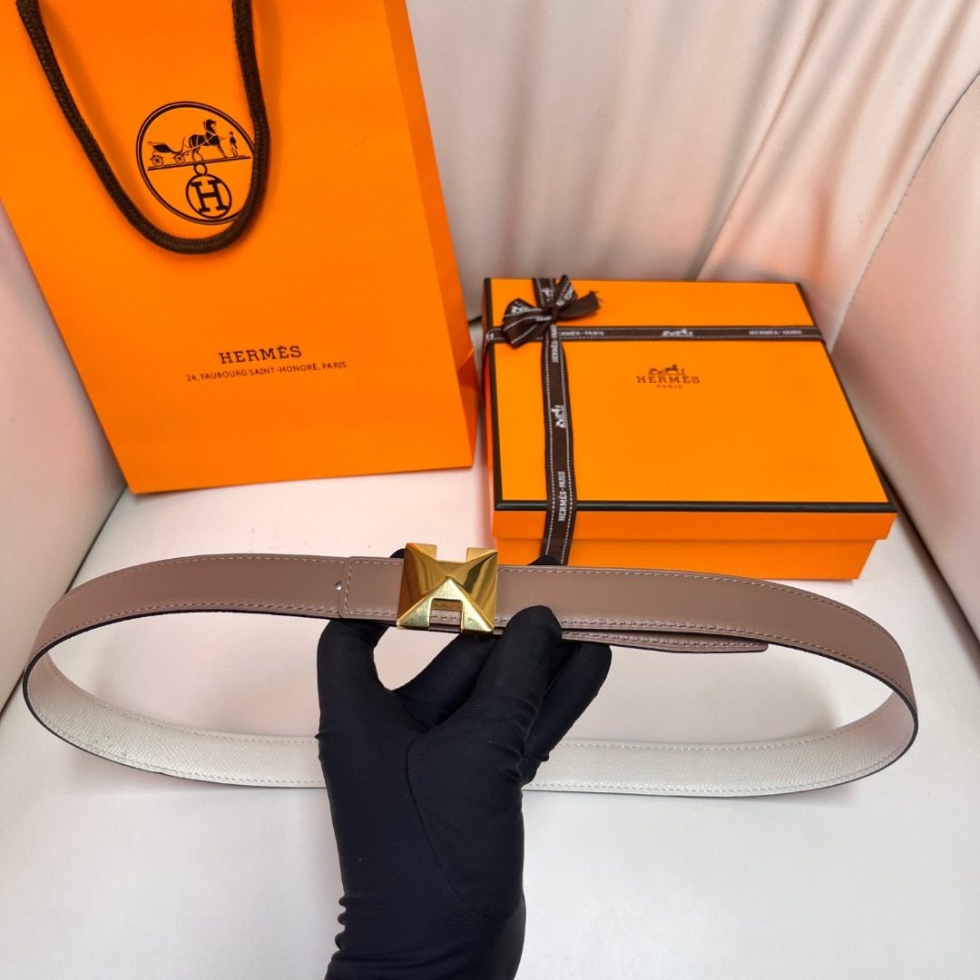Hermès Constance Gold Buckle Leather Belt