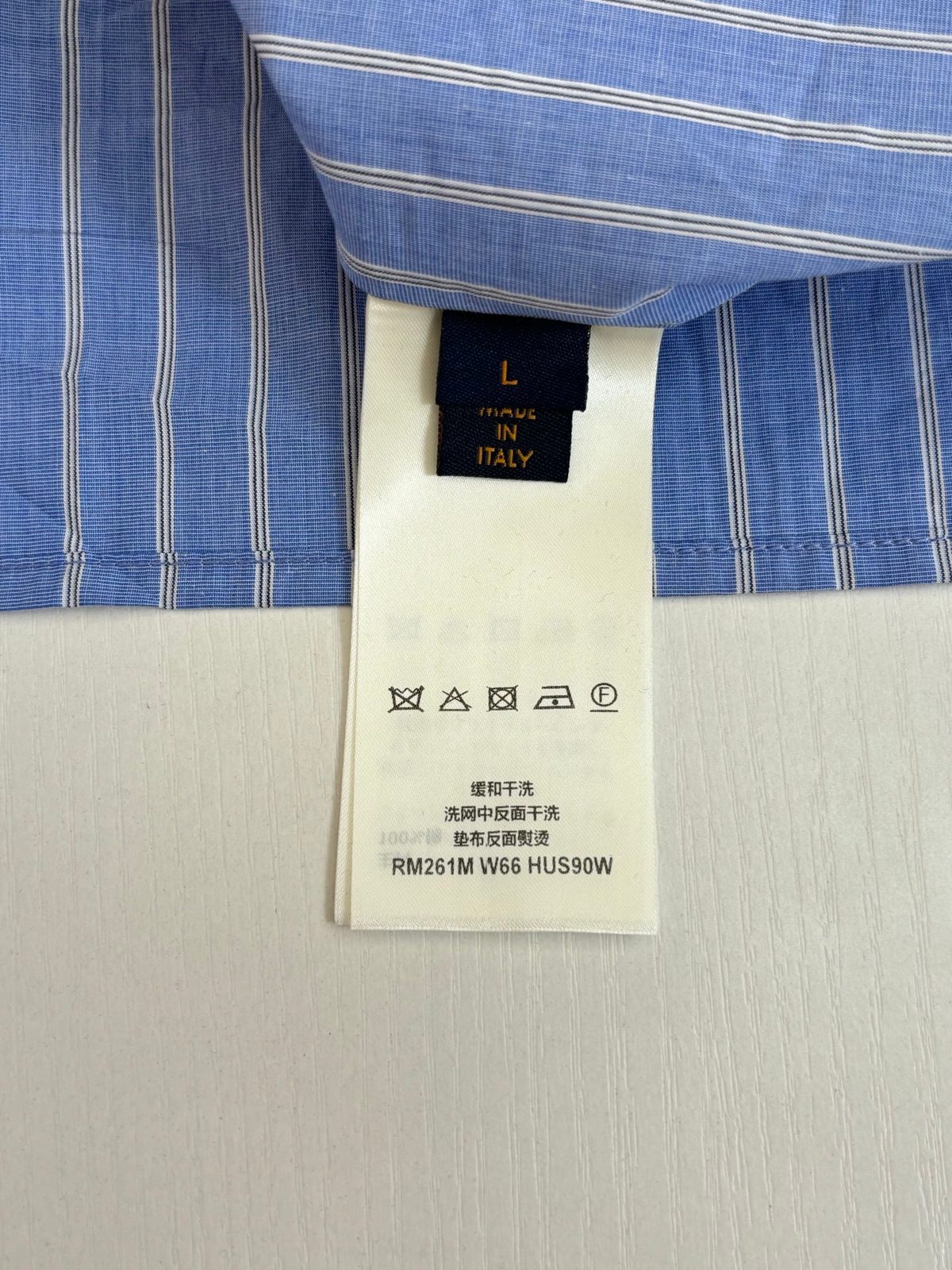 Louis Vuitton Striped Cotton Short Sleeve Shirt