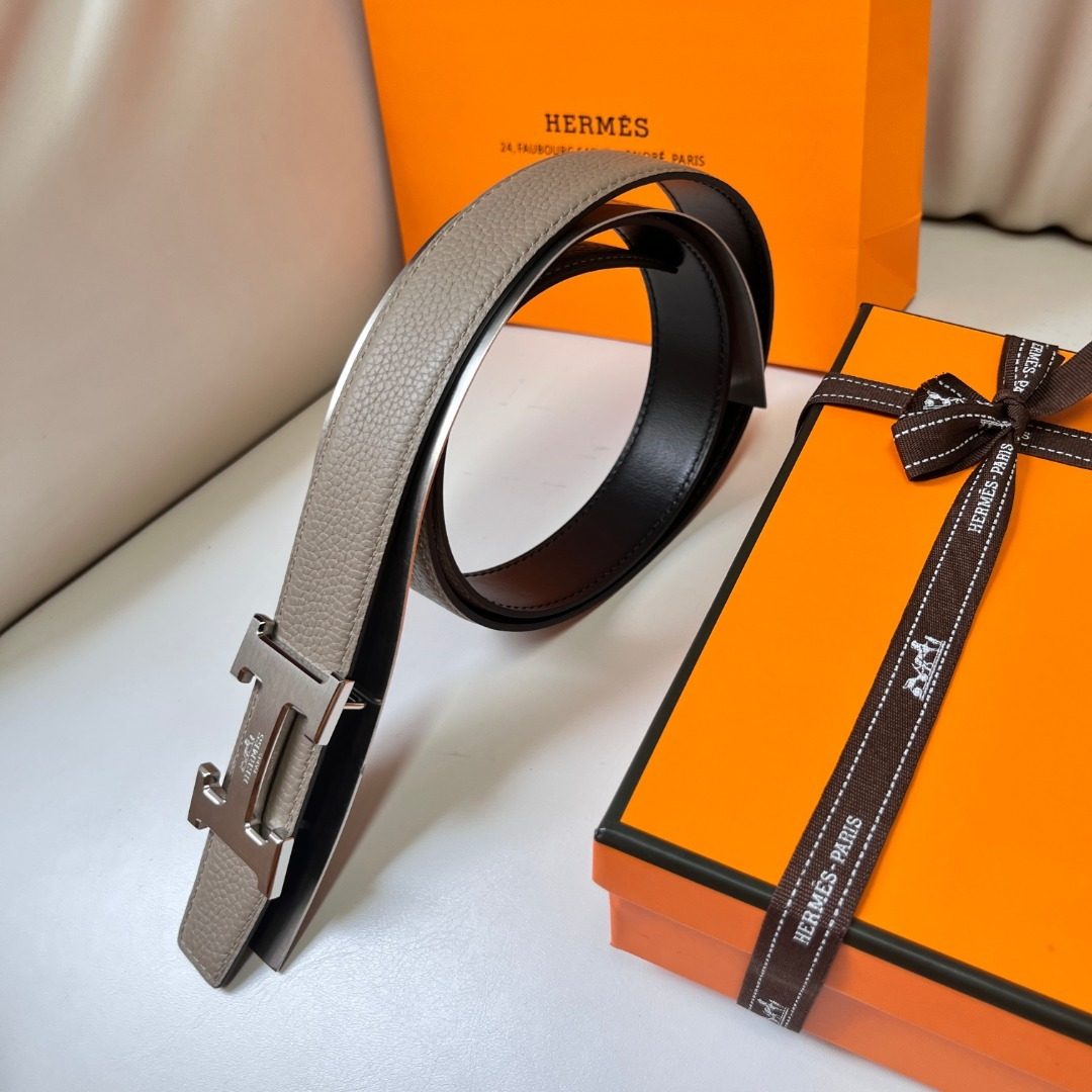 Hermès Leather Reversible Belt