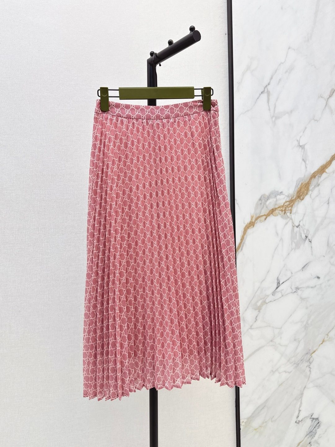 Gucci GG Monogram Pleated Midi Skirt