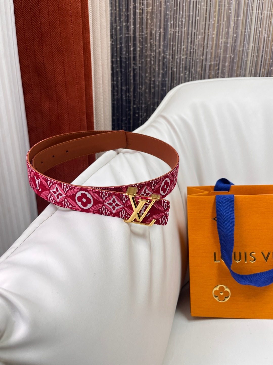 Louis Vuitton Monogram Canvas Belt Pink