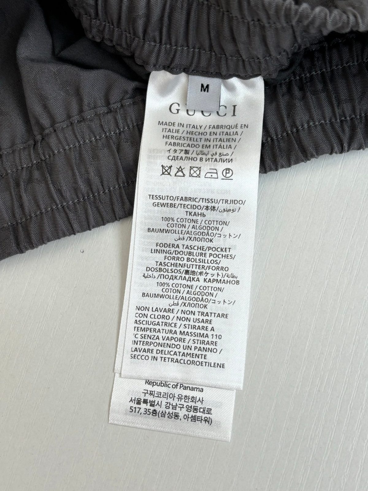 Gucci Men's Dark Grey Nylon Shorts