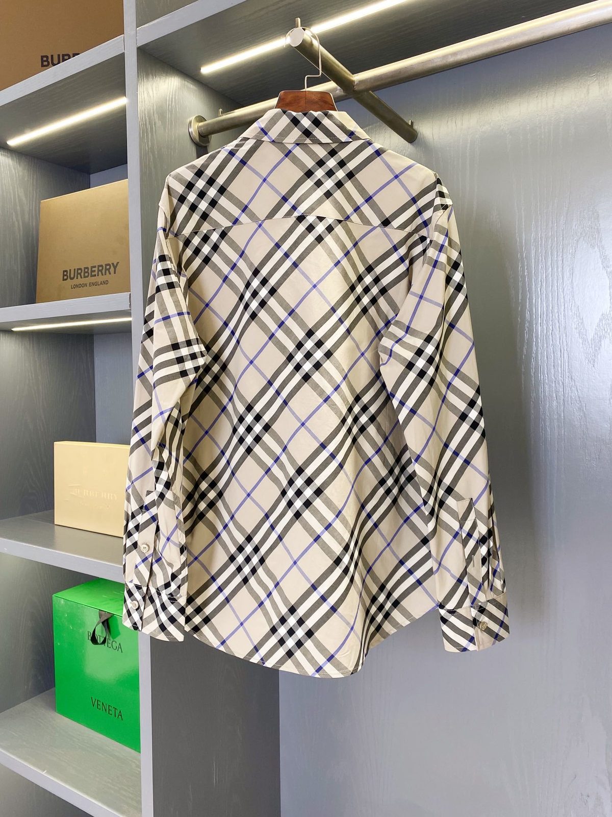 Burberry Check Pattern Long Sleeve Shirt