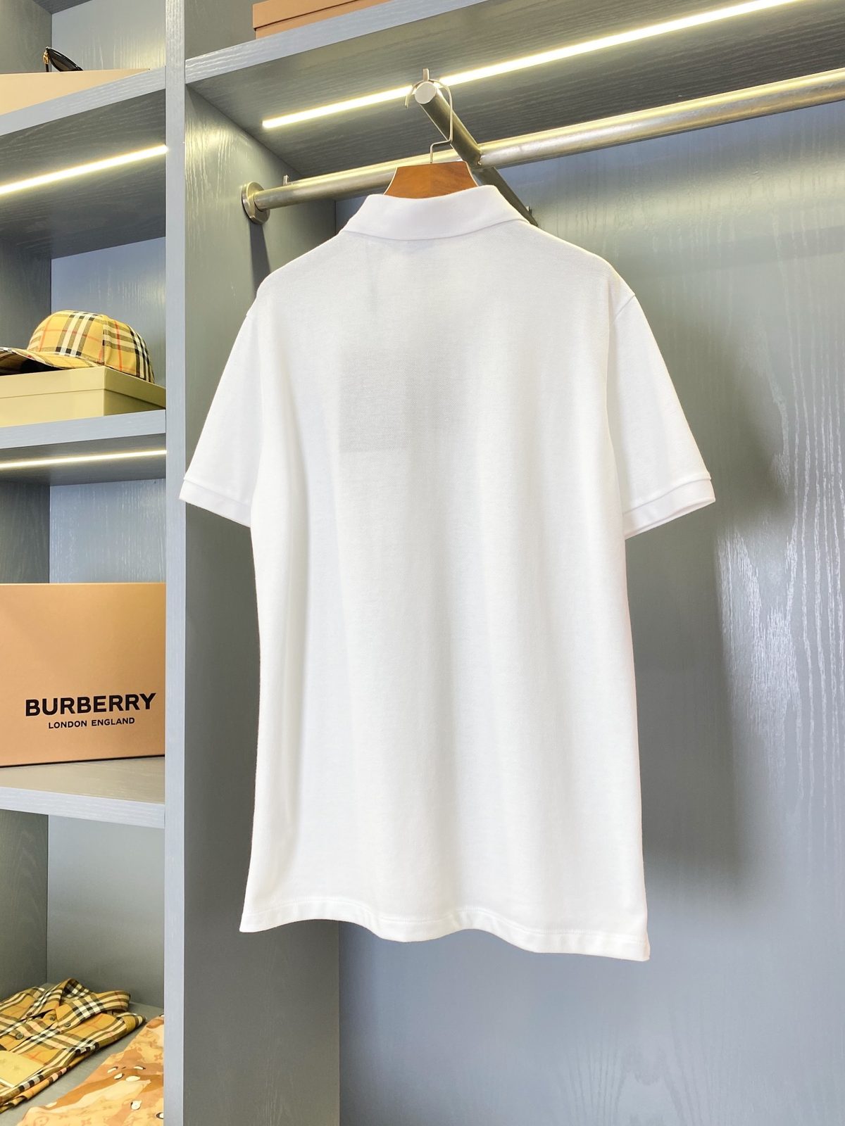 Burberry EKD Embroidered Polo Shirt White