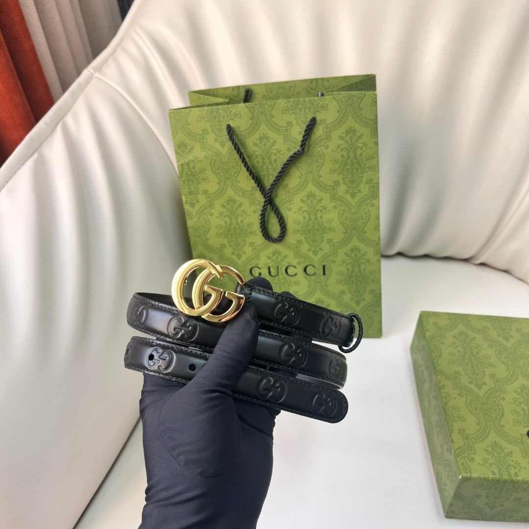 Gucci GG Marmont Leather Belt Black