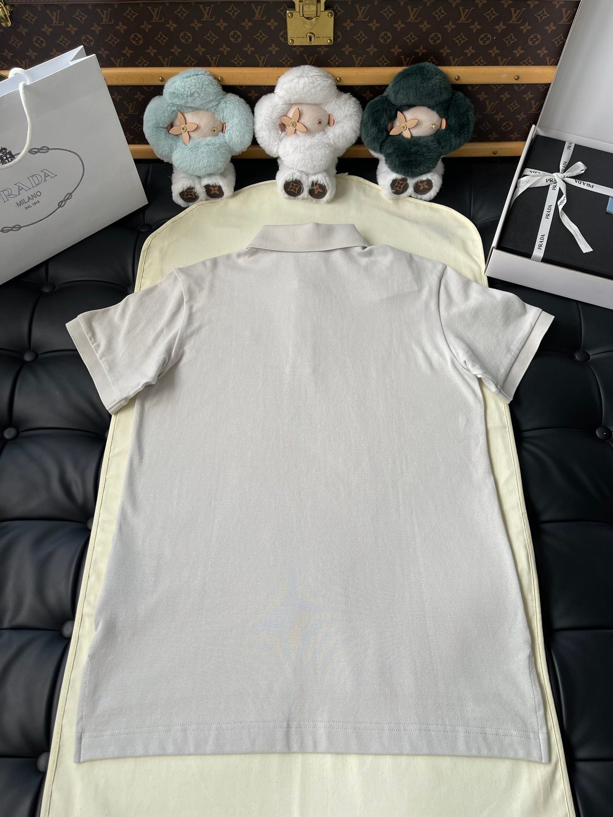 Prada Logo Polo Shirt White