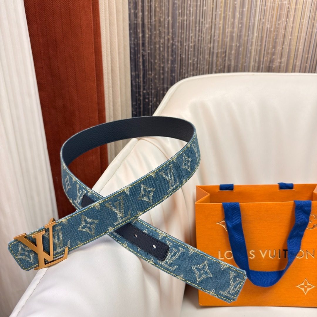 Louis Vuitton Monogram Denim Reversible Belt