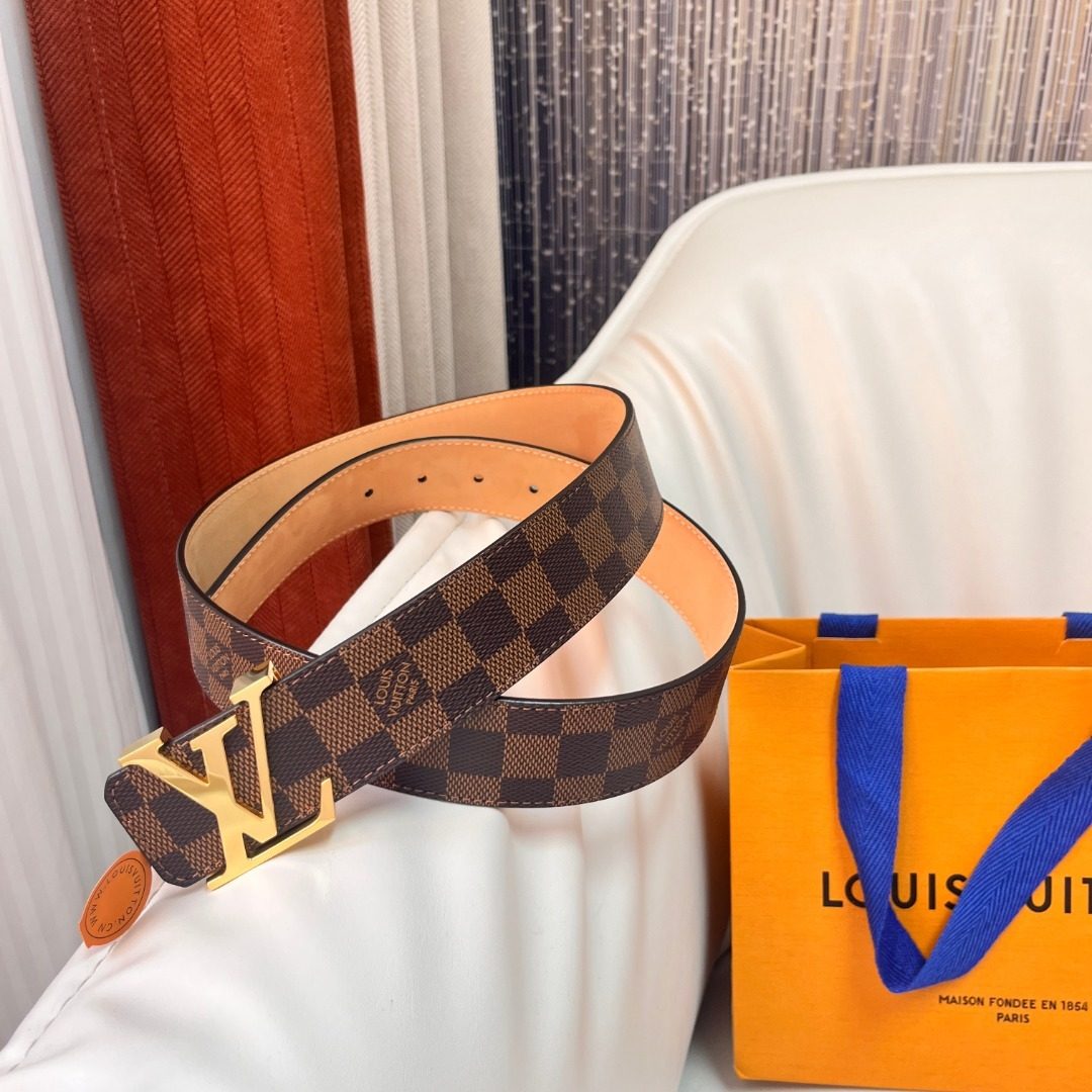 Louis Vuitton Damier Ebene Leather Belt