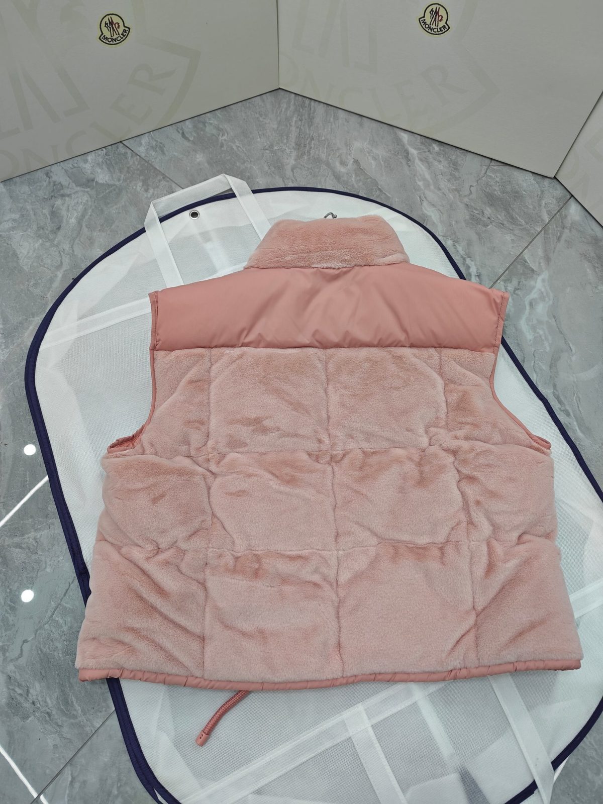 Moncler Pink Quilted Gilet Vest