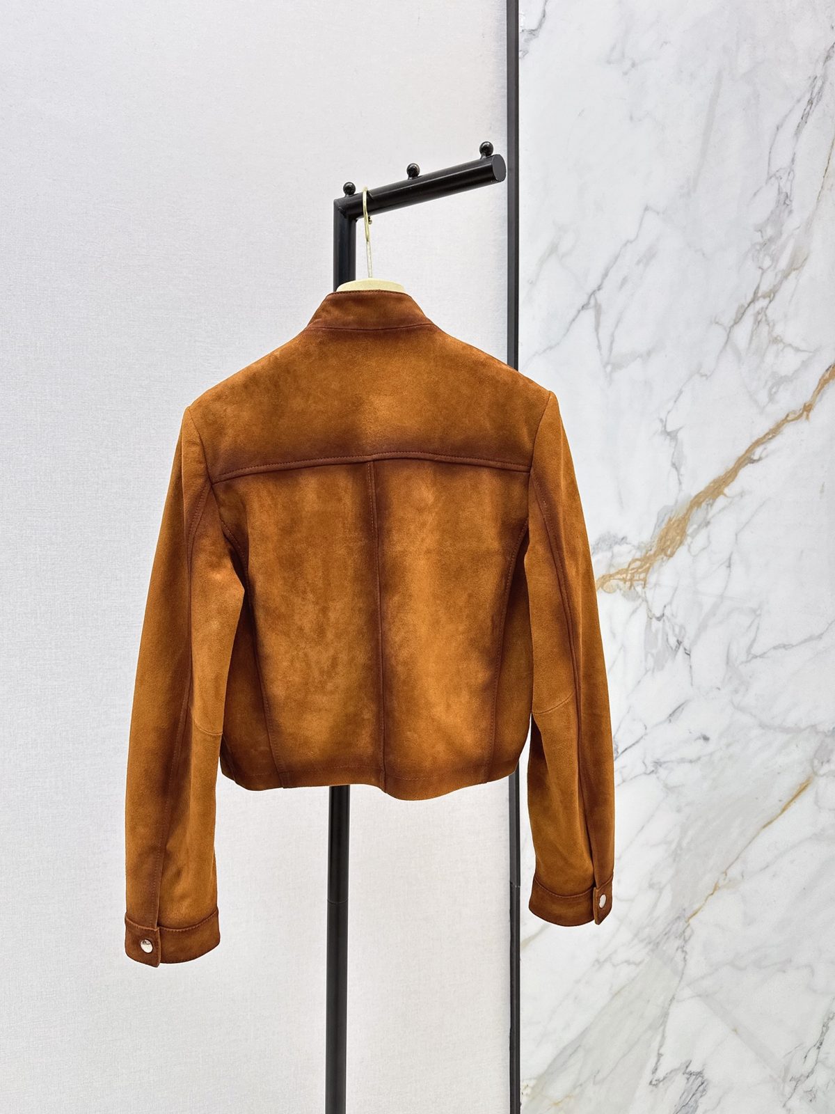 Miu Miu Suede Cropped Zip Jacket