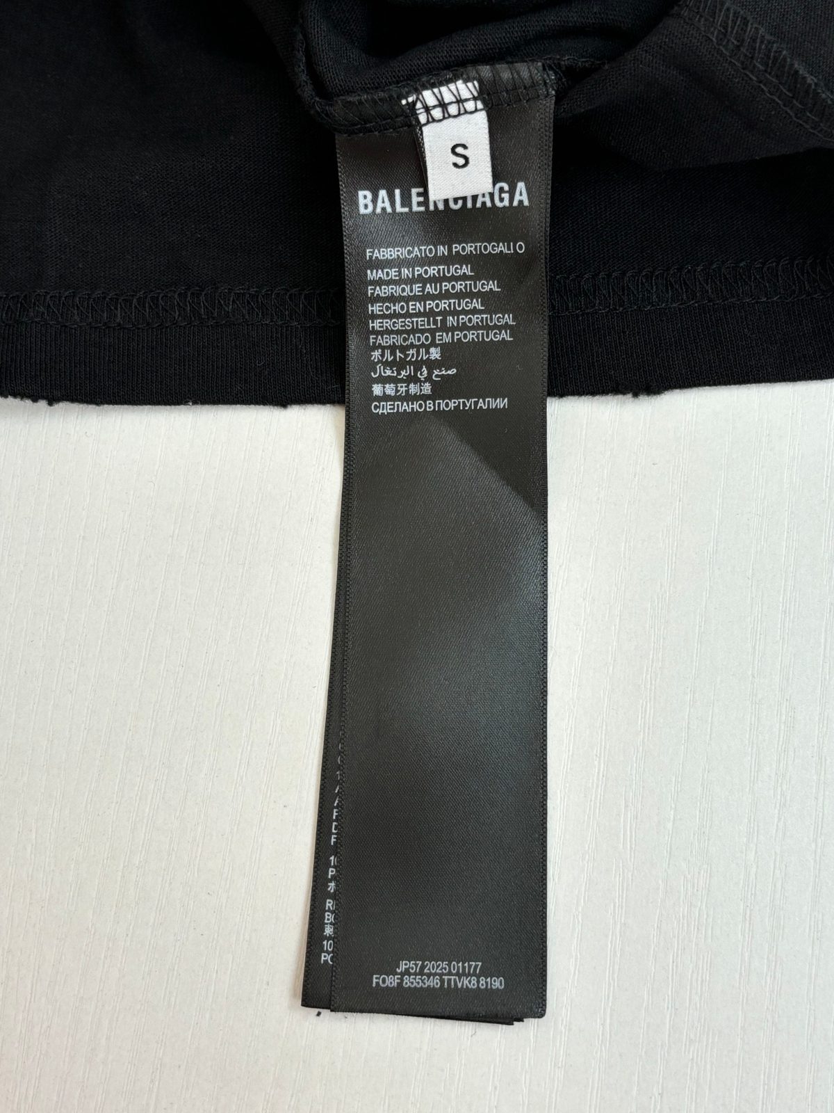 Balenciaga Yellow Logo Black T-Shirt