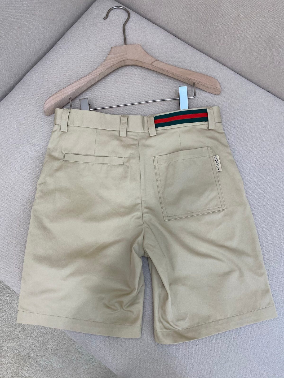 Gucci Web Stripe Cotton Shorts