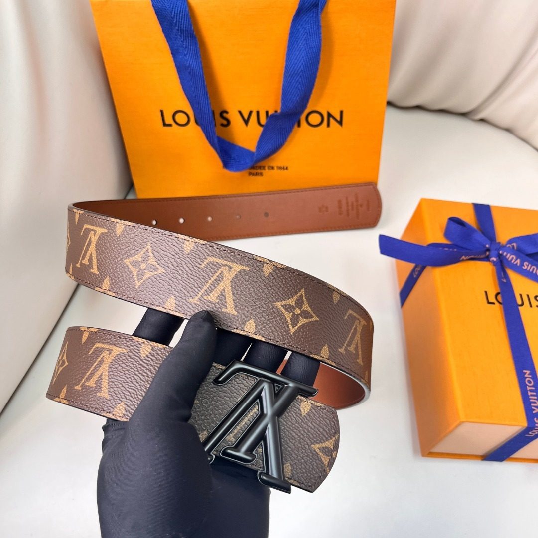 Louis Vuitton Monogram Canvas Leather Belt