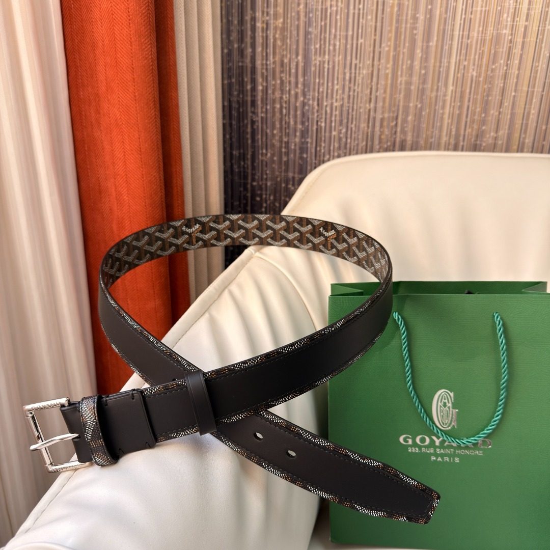 Goyard Monogram Canvas Leather Belt