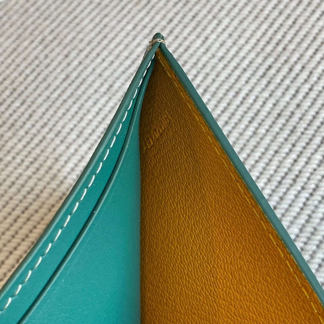 Goyard Paris Turquoise Leather Card Wallet